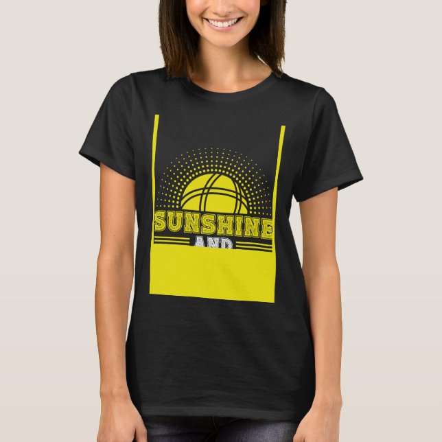 T-shirt Backprint Sunshine And Bocce Ball (Devant)