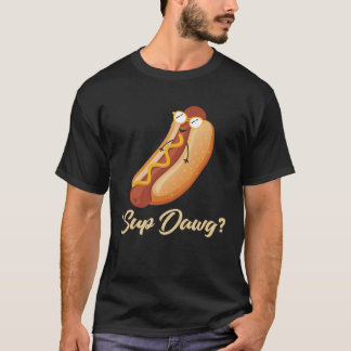 T-shirt Backprint Sup Dawg Hot Dog