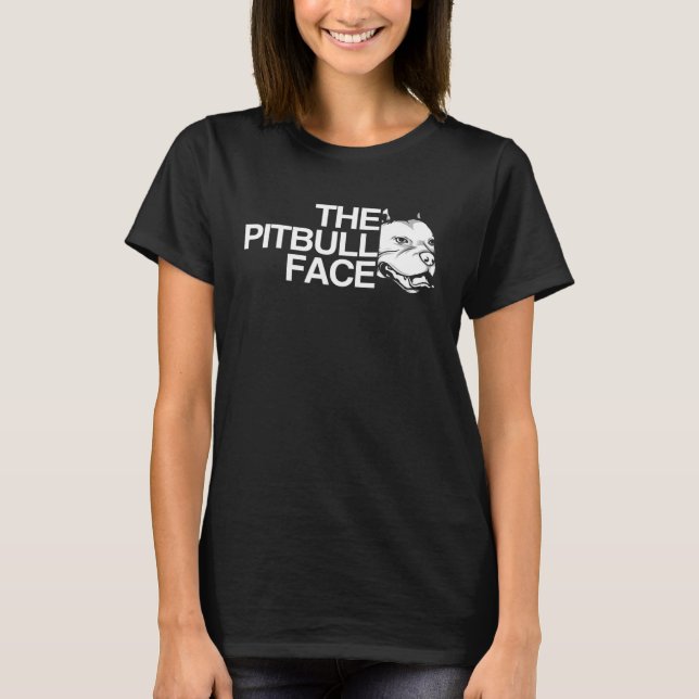 T-shirt Backprint The Pitbull Face dog and dog owner (Devant)