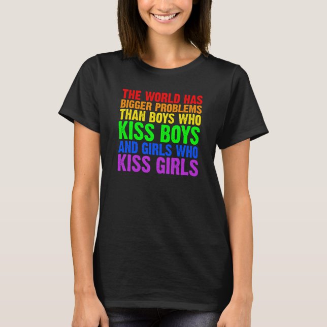 T-shirt Backprint The world has bigger problems than LGBTQ (Devant)
