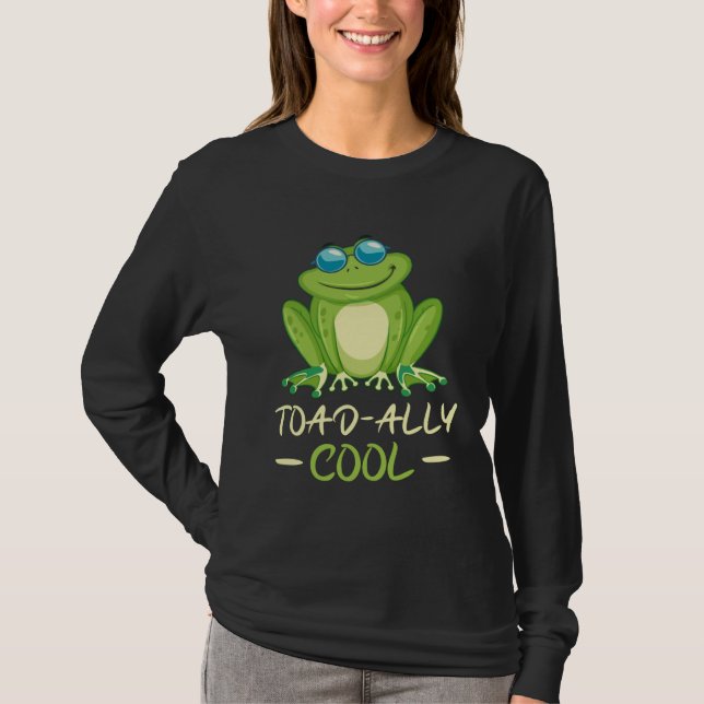 T-shirt Backprint Toad ally cool cool frog (Devant)