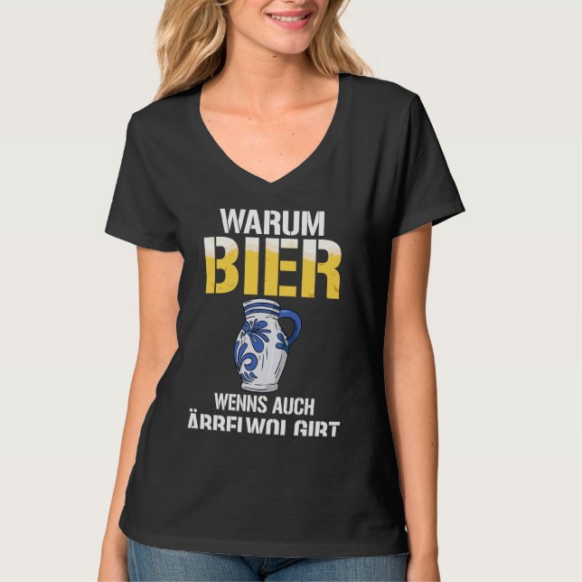 T-shirt Backprint Why beer if there is also Äbbelwoi  2 (Devant)