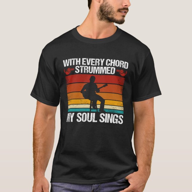 T-shirt Backprint With Every Chord Strummed  My Soul Sings (Devant)