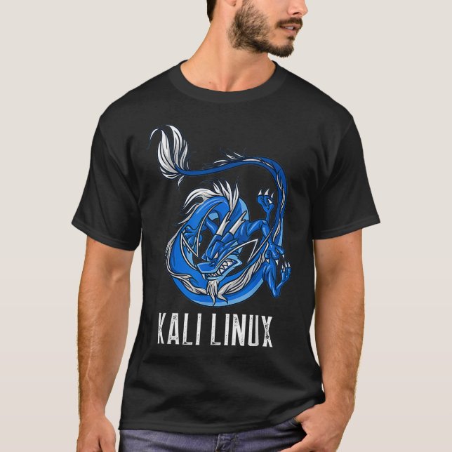 T-shirt Backtrack Kali Linu design with Dragon (Devant)