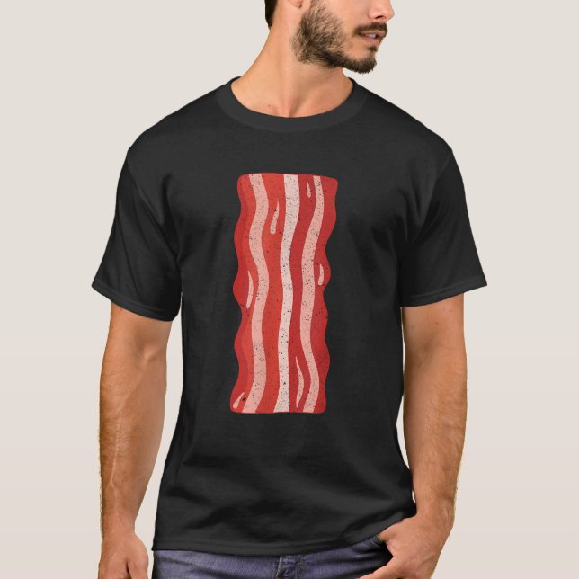 T-shirt Bacon Adulte Hommes Femmes Enfants Bacon Costume (Devant)