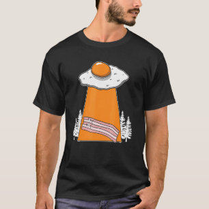 T-shirt Bacon Alien Abduction Petit-déjeuner Bacon Meat Ba