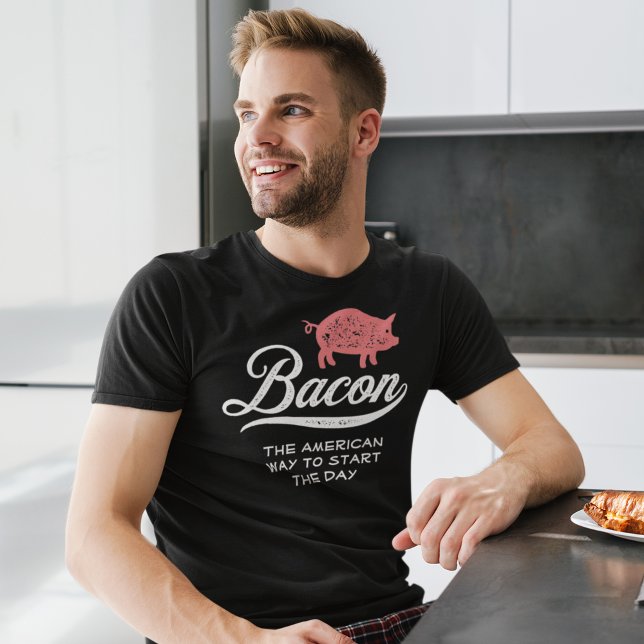 T-shirt Bacon American Carnivore Petit Déjeuner Retro (Créateur téléchargé)