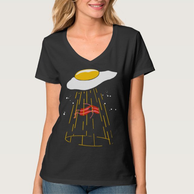 T-shirt Bacon and Eggs  Alien Kids Egg Crispy (Devant)