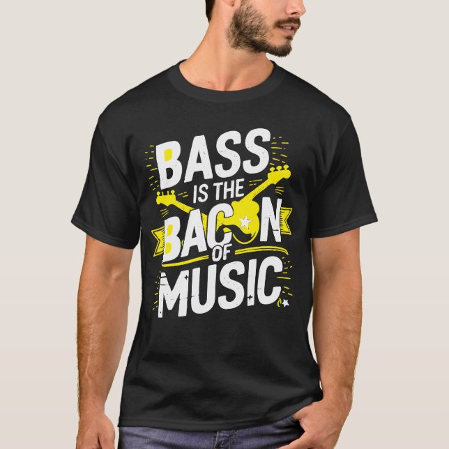 T-shirt Bacon Beats - Bass Lover’s Tee for Music Foodies (Devant)