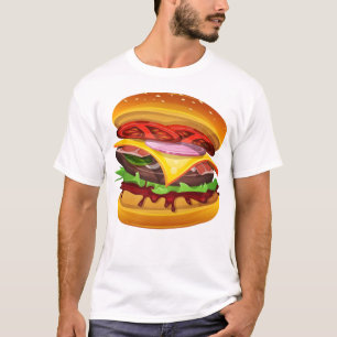 T-shirt Bacon Cheeseburger avec les oeuvres