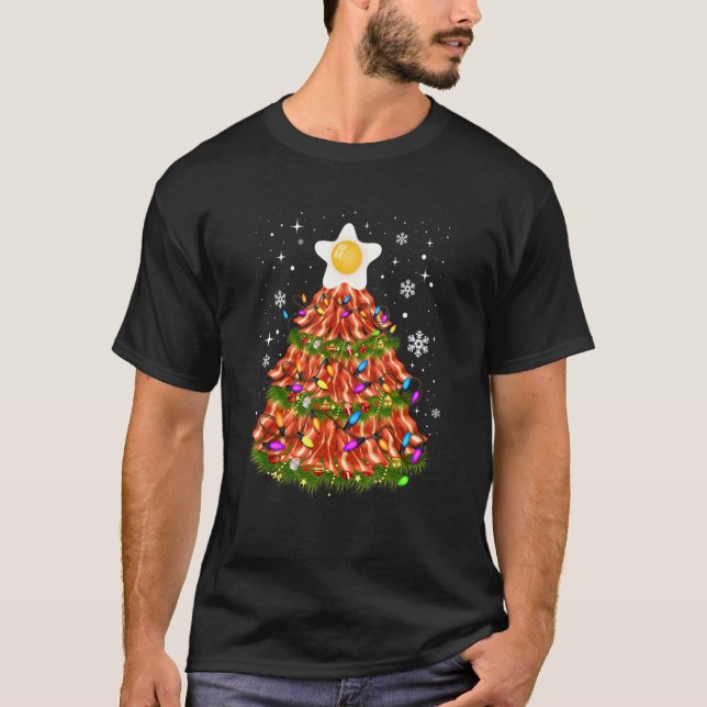 T-shirt Bacon Christmas Tree Egg Top      Pork   (Devant)