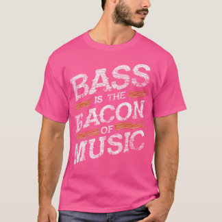 T-shirt Bacon de musique basse guitariste basse guitare
