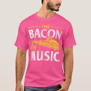 T-shirt Bacon De Musique - Saxophone Lecteur Saxophoniste