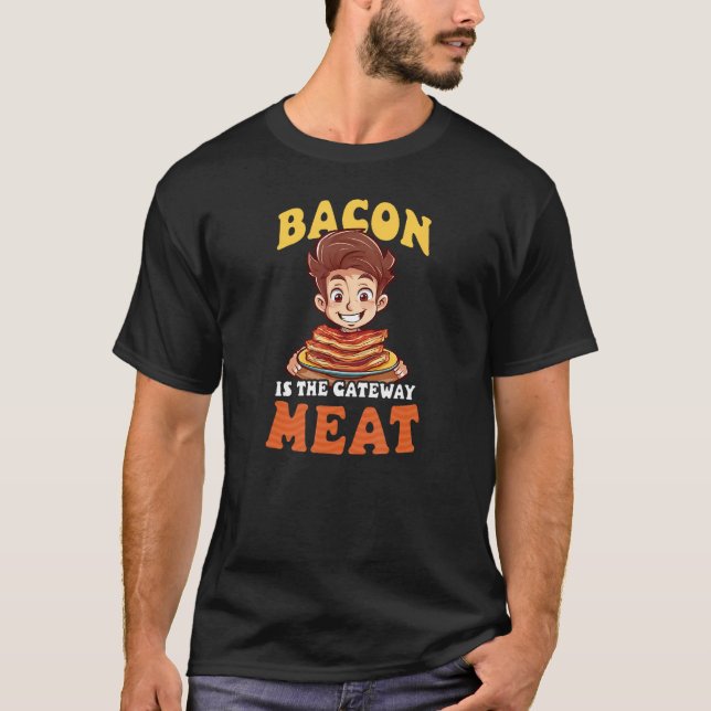 T-shirt Bacon de viande de passerelle (Devant)