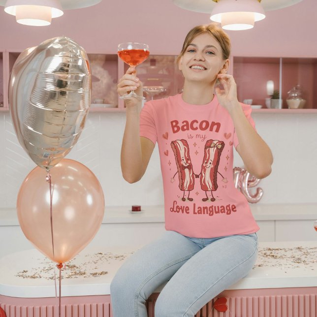 T-shirt Bacon est ma langue d'amour drôle Bacon (Créateur téléchargé)