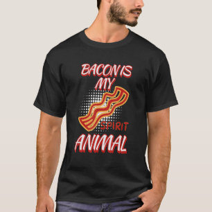 T-shirt Bacon Est Mon Esprit Animal Humour Chemise Bacon L