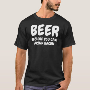 T-shirt Bacon et bière amusante