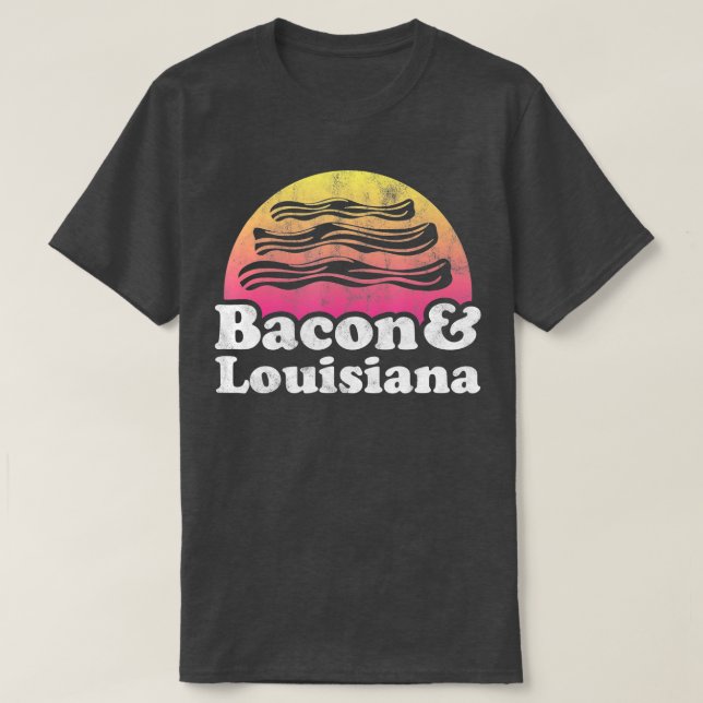 T-shirt Bacon et Louisiane (Design devant)