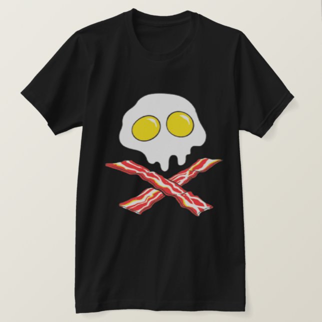 T-SHIRT BACON ET OEUFS BONNES COOL SPOOF (Design devant)