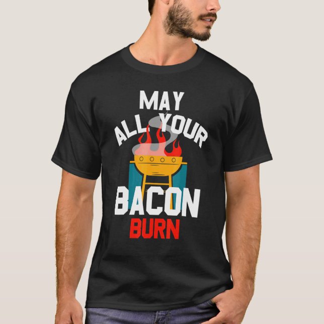 T-shirt Bacon Grill Burning (Devant)
