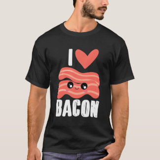 T-shirt Bacon I Bacon I Bacon Love Bacon I Love Bacon