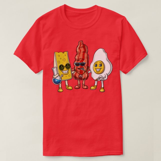 T-shirt Bacon Oeuf Fromage Stoners (Design devant)