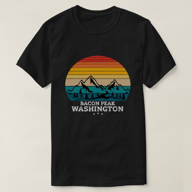 T-SHIRT BACON PEAK WASHINGTON (Design devant)