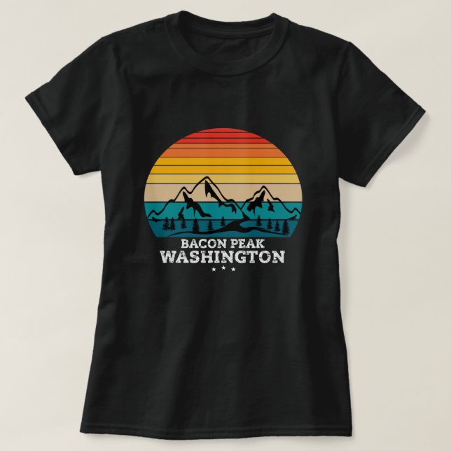 T-SHIRT BACON PEAK WASHINGTON (Design devant)
