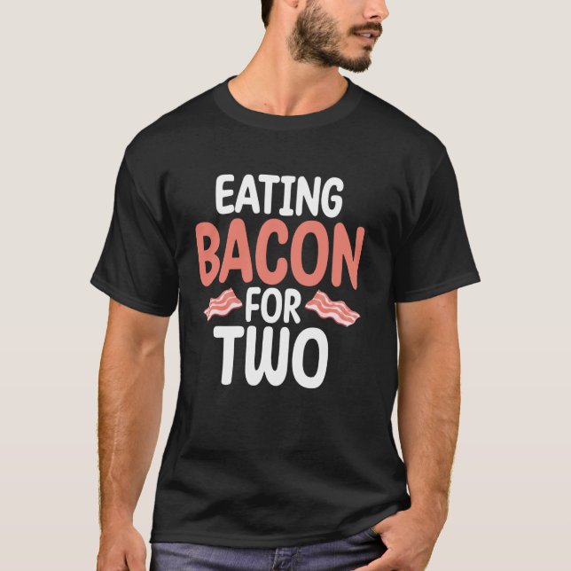 T-shirt Bacon pour deux Baby showers (Devant)