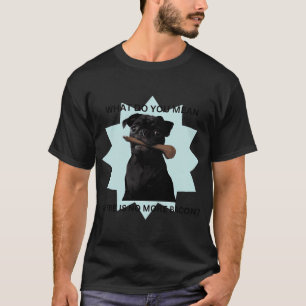 T-shirt Bacon Pug Noir