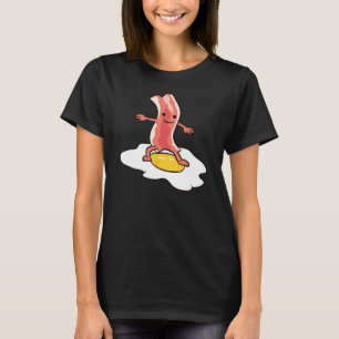 T-shirt Bacon surf sur oeuf frit petit-déjeuner oeuf et ba