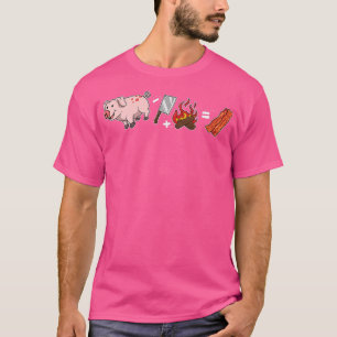 T-shirt Bacon Viande Porc Cochon Couteau Cuisine feu de ca