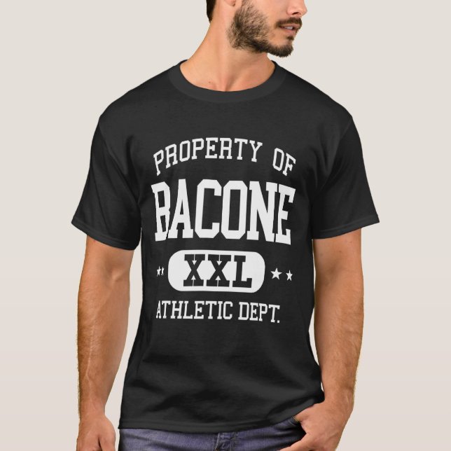 T-shirt Bacone Retro Athletic Propriété Dept (Devant)