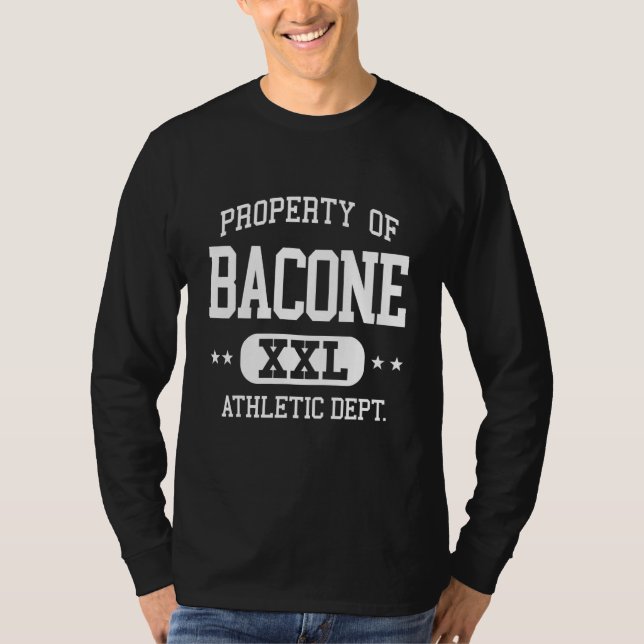 T-shirt Bacone Retro Athletic Propriété Dept (Devant)