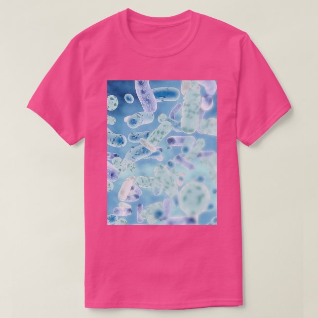 T-shirt BACTERIA BURST MICROSCOPIQUE Image Illust biomédic (Design devant)
