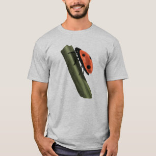 T-shirt Bactérie Lame Mignée Sur Un Membre D'Arbre