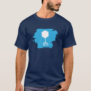 T-shirt bactériophage de logo (bleu)