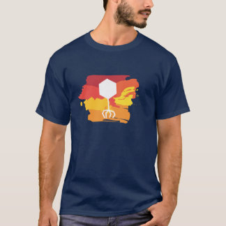 T-shirt bactériophage de logo (multicolore ;