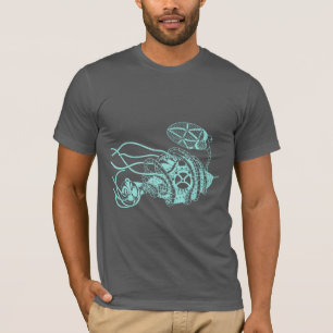 T-shirt Bactériophage de Steampunk contre des bactéries