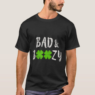T-shirt Bad and Boozy Fun Saint Patrick Day Boire un cadea