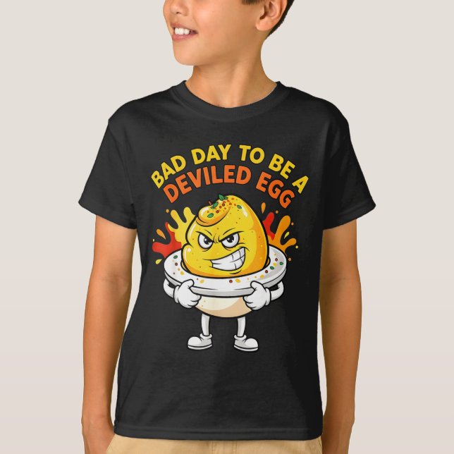 T-shirt Bad Day To Be A Deviled Egg Funny Thanksgiving Din (Devant)