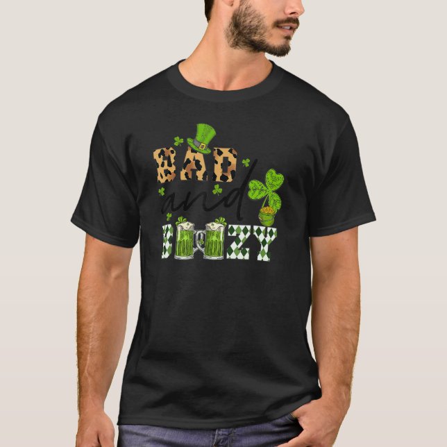 T-shirt Bad Et Boozy St Patrick's Day Leopard Motif Dri (Devant)