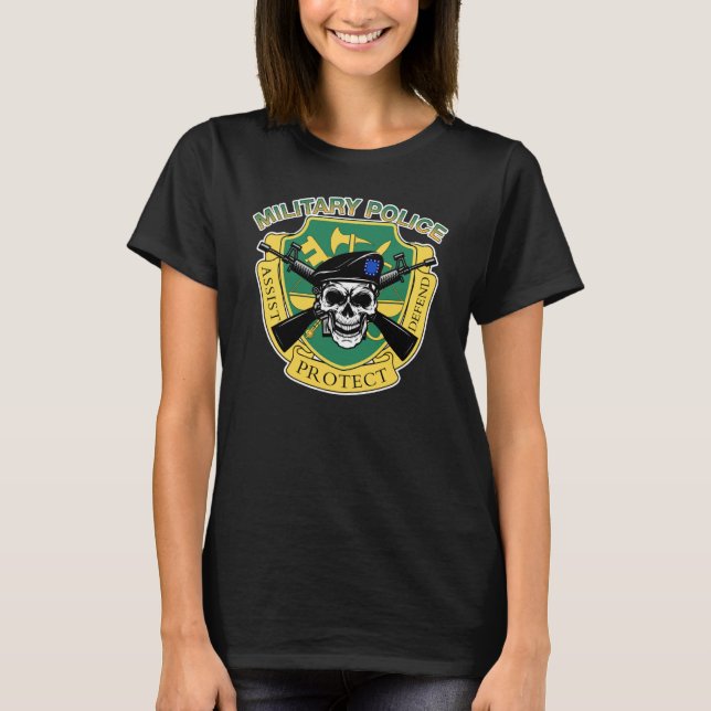 T-shirt Bad Military Police Skull (Devant)