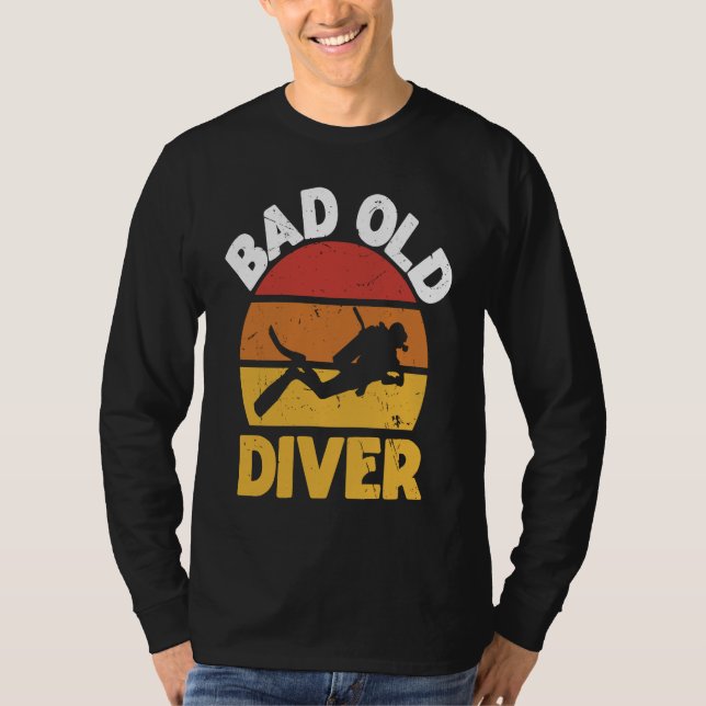 T-shirt Bad Old Diver I Scuba Diver (Devant)