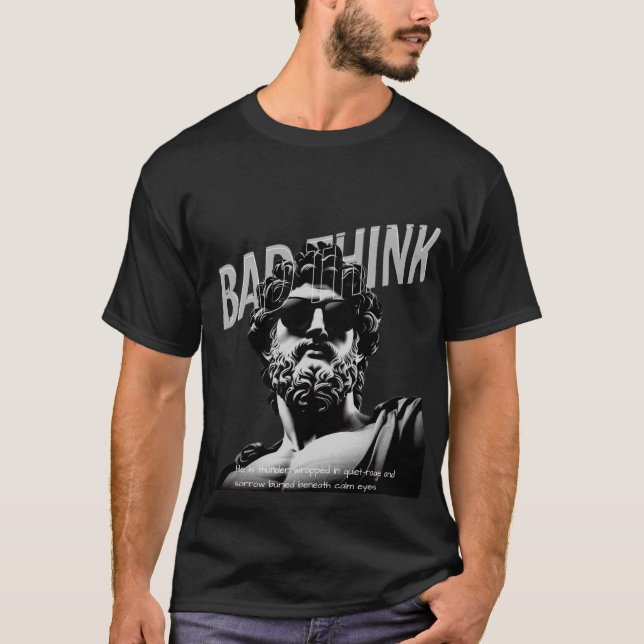 T-shirt Bad Thinks style art sombre (Devant)