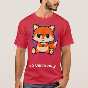T-shirt Bad Vibes Seulement Grumpy Semblant Nerd Gothique