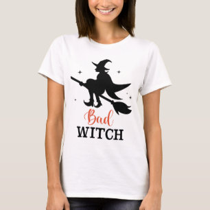 T-shirt Bad Witch Halloween Éffrayant Broom Vol