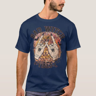 T-shirt Bad Witch Vibes Leopard funny halloween 14