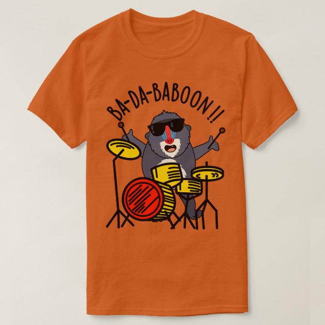 T-shirt Badababoon Funny Monkey Baboon Pun (Design devant)