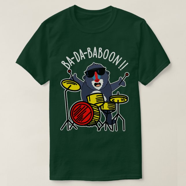T-shirt Badababoon Funny Monkey Baboon Pun 1 (Design devant)